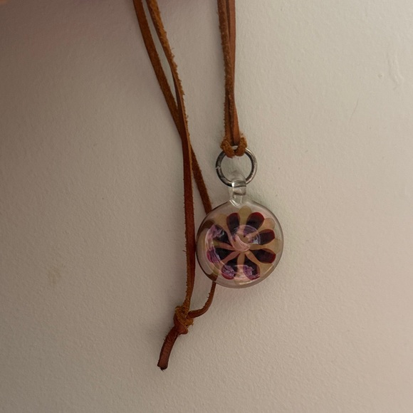 Hand Blown Glass Pendant Necklace - Picture 1 of 3